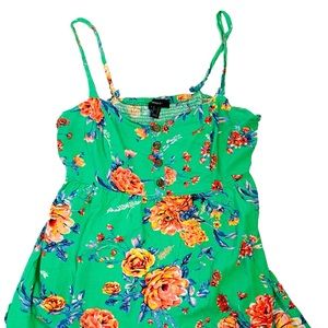 Green 2xl Forever 21 Dress floral